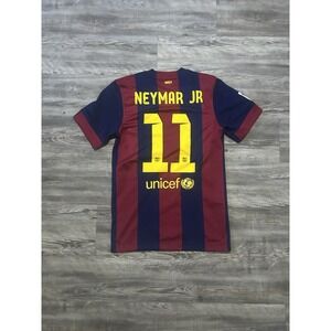 2014 Nike FC Barcelona Neymar Jr Jersey Futbol Soccer Qatar Airways LFP Sz Small
